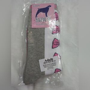 Southern girl prep, women's, just below knee socks. Size 8-13 NIP
